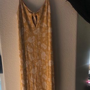 Long yellow floral dress